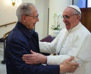 Pope Francis with Jesuit General Father Adolfo Nicolas